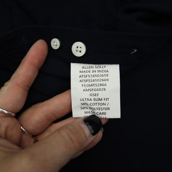 Allen Solly Shirt Mens 39 Blue Ultra Slim Fit Button Up Long Sleeve Collared Top - Picture 4 of 16